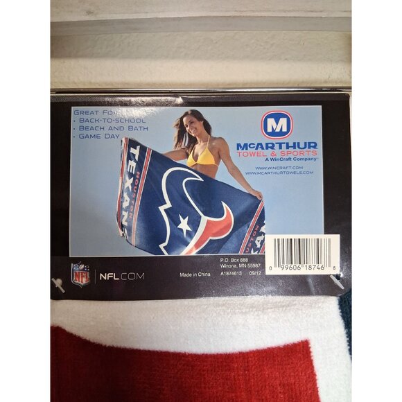 NFL Houston Texans Cotton Beach Towel Pool Summer Vacation Swimming 30" x 60" - Picture 4 of 6